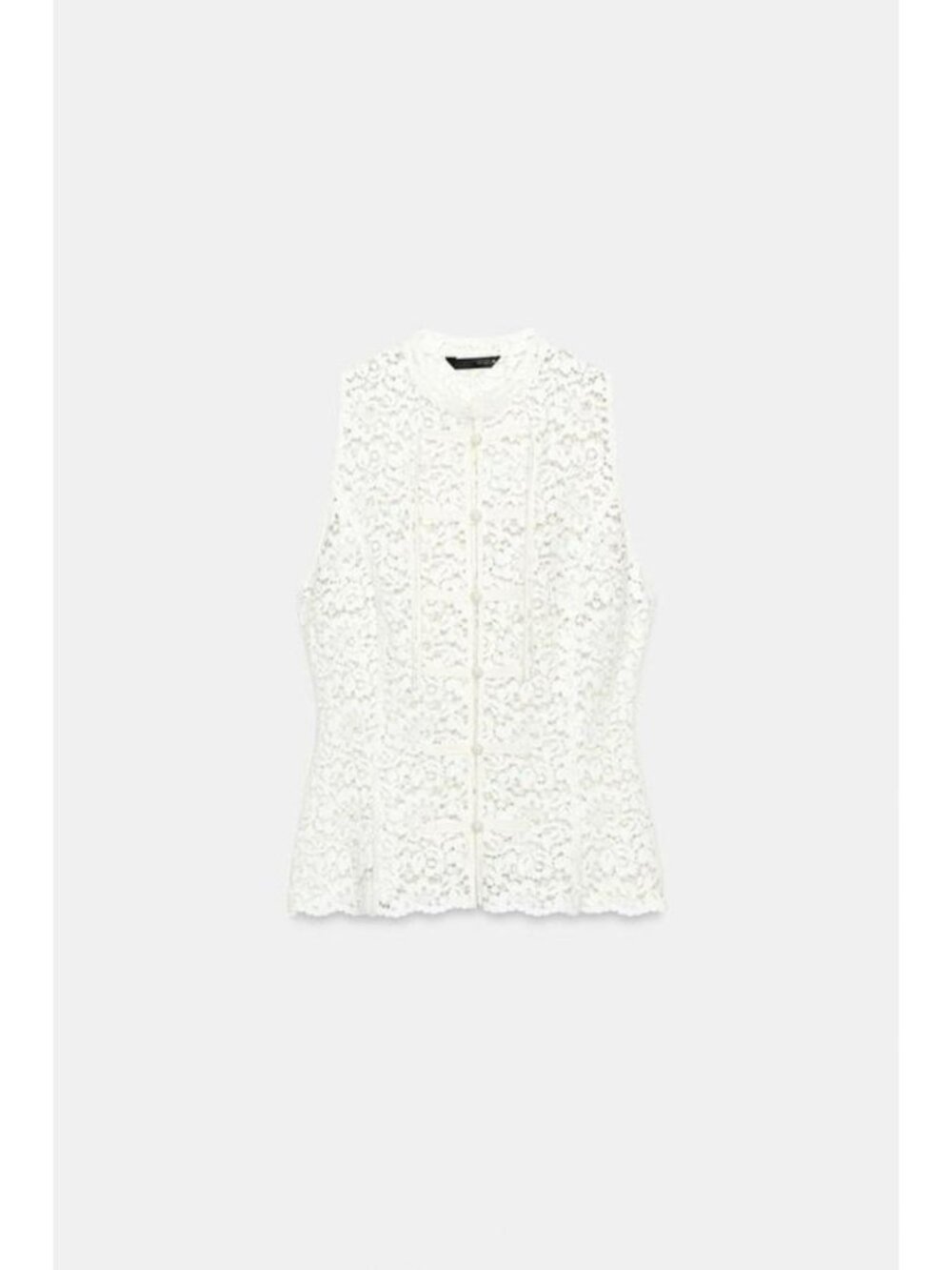 ZARA GUIPURE LACE FROG CLASP TOP